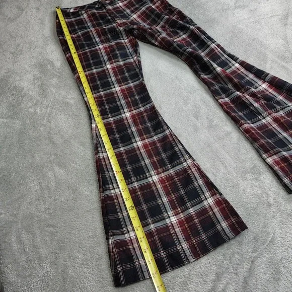 Tommy Hilfiger Plaid Wide Leg Pants - Red, White, Black - Picture 6 of 12